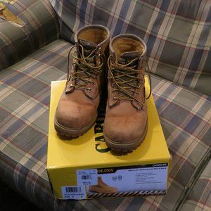 Carolina 6" wheat work boots mens 9D CA3045
